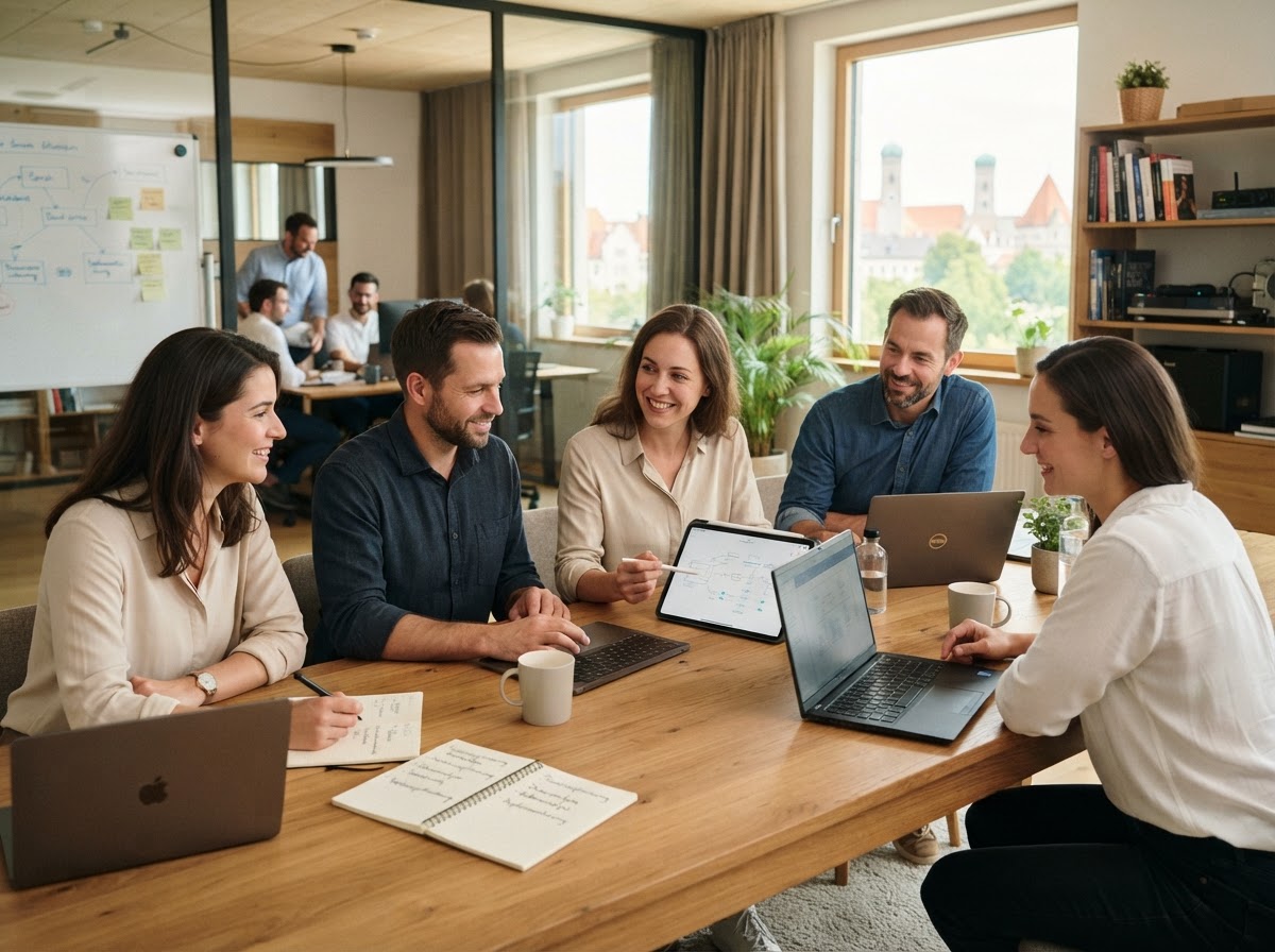 KanzlerMark Team bei der Arbeit an der Analyseplattform